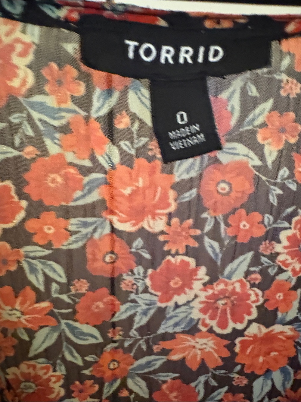 Floral Sheer Black Duster with Red Rose Print - Picture 5 of 6
